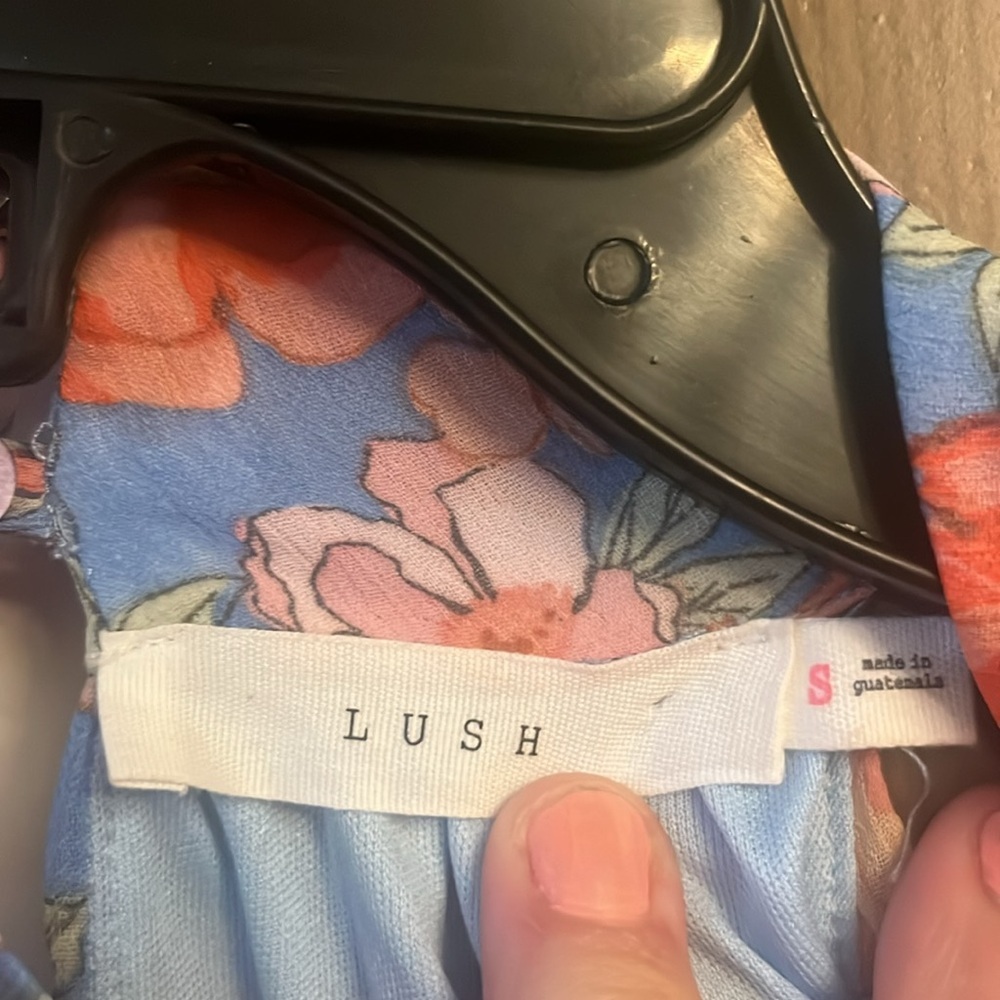 Lush Floral Halter Neck Tie Waist Mini Dress - Picture 3 of 6